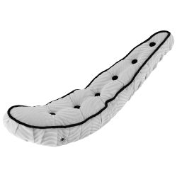 SELLE LOWRIDER BANANE DIAMAND BLANC VELOUR 5 BOUTONS 26"