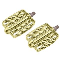 PEDALES LOWRIDER DOUBLE SQUARE TWIST GOLD 1/2
