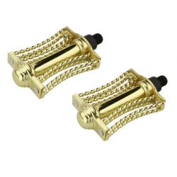 PEDALES LOWRIDER DOUBLE SQUARE TWIST BUTTERFLY GOLD 1/2