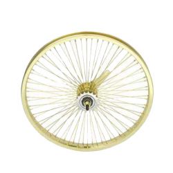 ROUE LOWRIDER ARRIERE GOLD 72 RAYONS RETROPEDALAGE