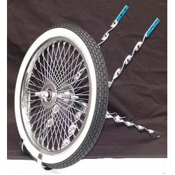 CONTINENTAL KIT LOWRIDER COMPLET CHROME 16" 72 RAYONS