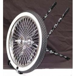 CONTINENTAL KIT LOWRIDER COMPLET NOIR/CHROME 16" 72 RAYONS COMPTON