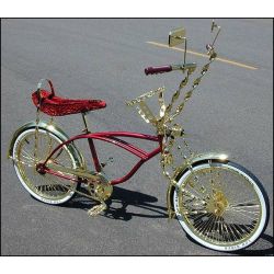 VELO COMPLET LOWRIDER 20" DELUXE ROUGE TWIST GOLD