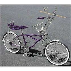 VELO COMPLET LOWRIDER 20" DELUXE VIOLET TWIST CHROME
