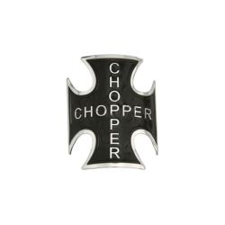 NAME PLATE LOWRIDER IRON CROSS CHOPPER NOIR