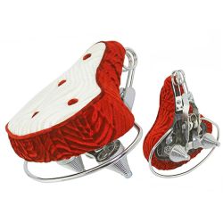 SELLE LOWRIDER CONFORT VELOUR ROUGE/BLANC BOUTONS