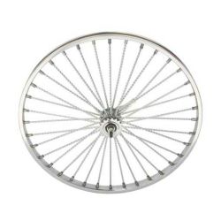 ROUE LOWRIDER ARRIERE 26 CHROME 144 RAYONS TWIST RETRO PEDALLAGE